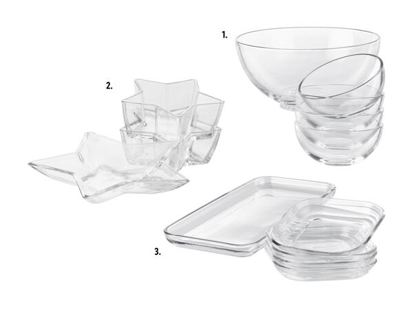 Ensemble de coupes en verre/ coupes de service