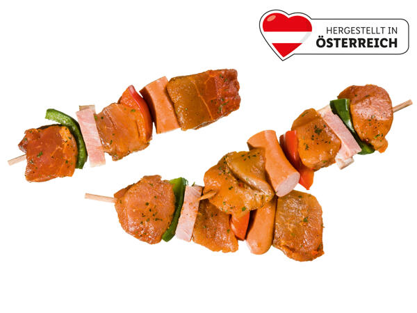 Frische Grillspieße