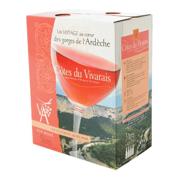 AOP Côtes du Vivarais rosé, bag-in-box