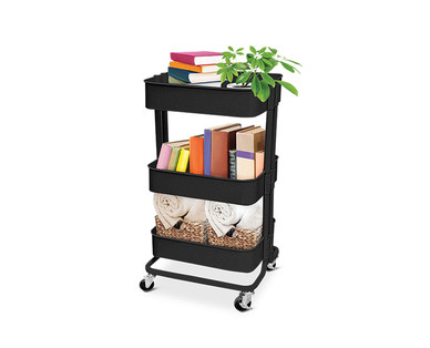 SOHL Furniture 3-Tier Metal Rolling Cart