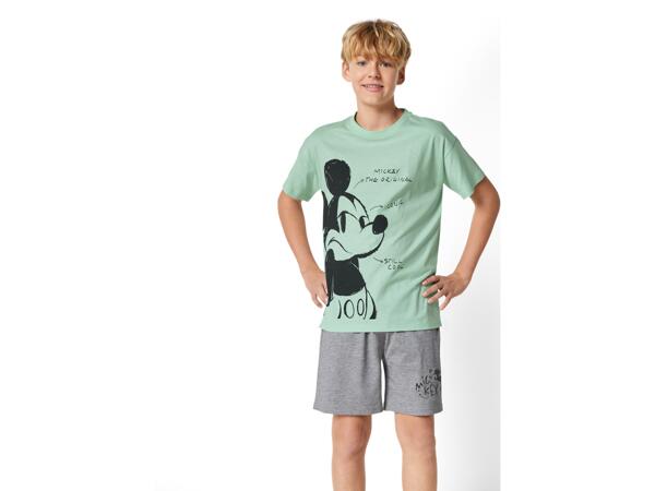 Boy's short pyjama set "Mickey Mouse, Marvel, Stitch"