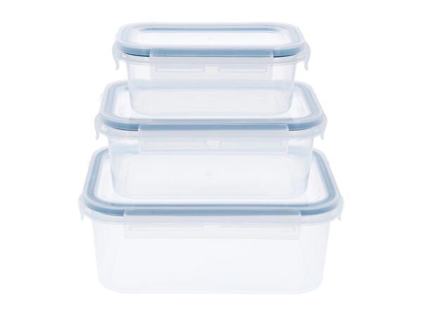 Silvercrest Rectangular Food Storage Container Set - 3 Pieces