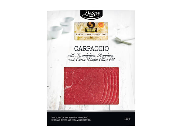 Beef Carpaccio with Parmigiano Reggiano & Extra Virgin Olive Oil