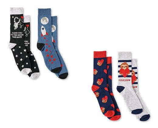 Men's or Ladies 2 Pack Valentine's Sock