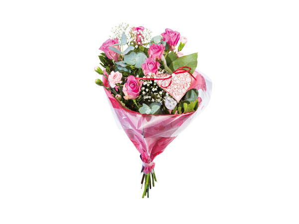 Bouquet de roses et d'œillets