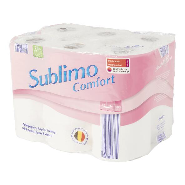 SUBLIMO(R) 				Comforttoiletpapier, 12 st.