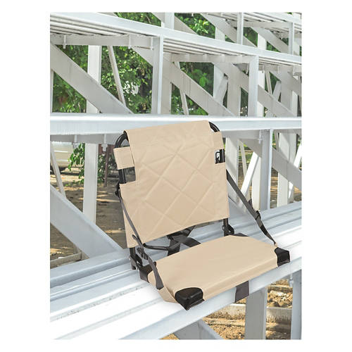 Folding Quilted Stadium Seat, Brown
