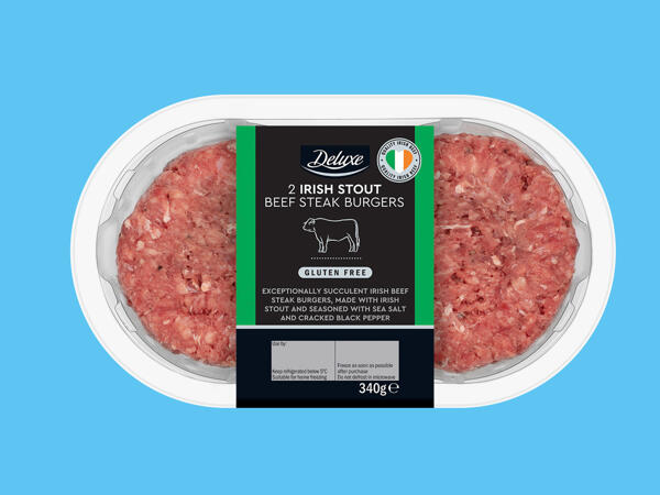 Deluxe 2 Irish Stout Beef Steak Burgers