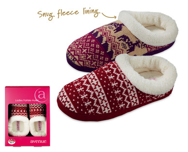 Ladies' Fairisle Mules