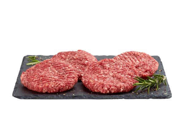 Hamburgers de bœuf premium