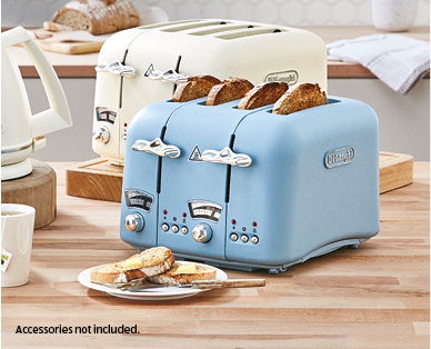 De'Longhi Argento Flora 4 Slice Toaster