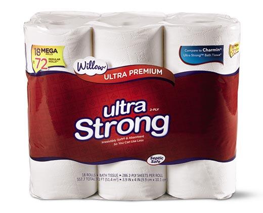 Willow 
 18 Mega Roll Ultra Strong Bath Tissue