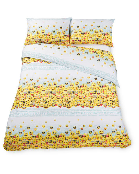 Emoji® Happy Double Duvet Set