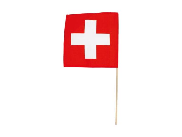 Drapeau avec baguette en bois
