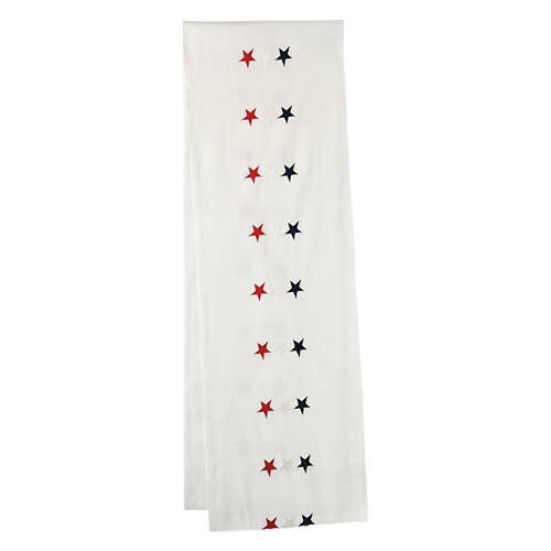 14" X 19" Americana Table Runner - Red White & Blue Stars