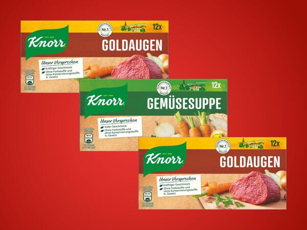 Gemüse- oder Rindsuppe