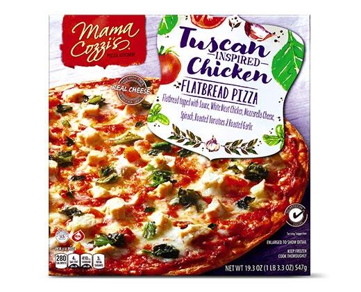 Mama Cozzi's Pizza Kitchen 
 Tuscan Chicken or Mediterranean Flatbread Pizza