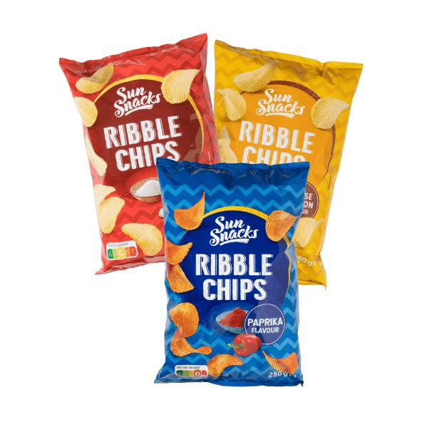 SUN SNACKS 				Ribbelchips