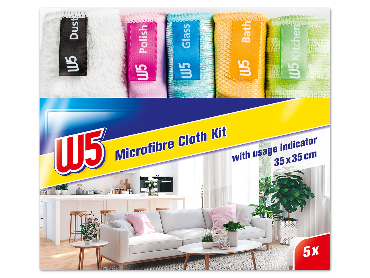 W5 Mikrofaser-Set, 5-teilig