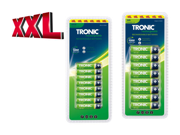 TRONIC(R) Genopladeligt batteri 8-pak