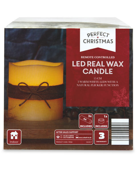 15cm LED Candle with Sisal