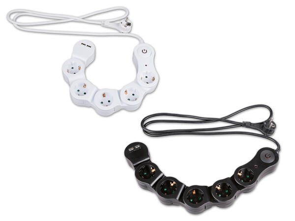 POWERFIX(R)PROFI+ Wendige Steckdosenleiste, 5-fach