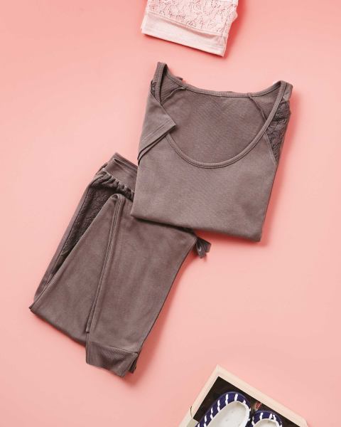 Avenue Ladies' Lace Insert Pyjamas