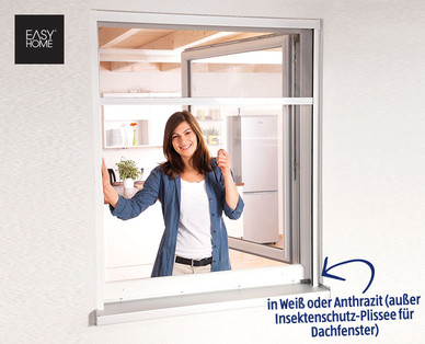 EASYHOME Insektenschutz-Rollo für Fenster/ Insektenschutz-Plissee für Dachfenster