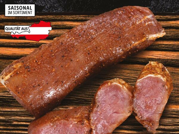 Frisches Schweinefilet gewürzt mit Trüffelgeschmack
