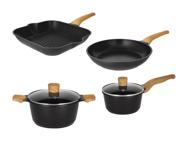 Poêle-gril/poêle à frire/casserole/casserole à manche en fonte d'aluminium