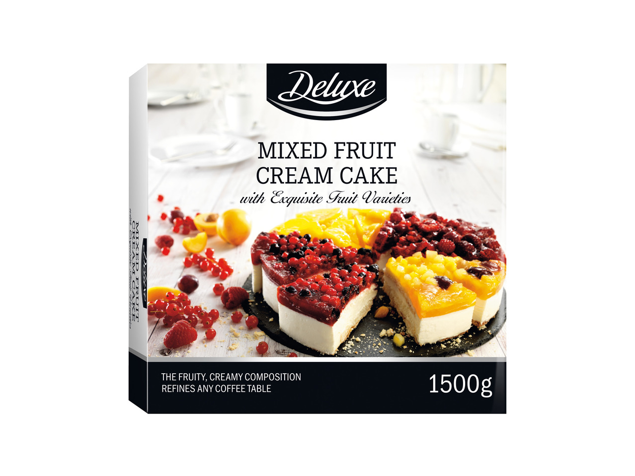 Flødelagkage med frugt