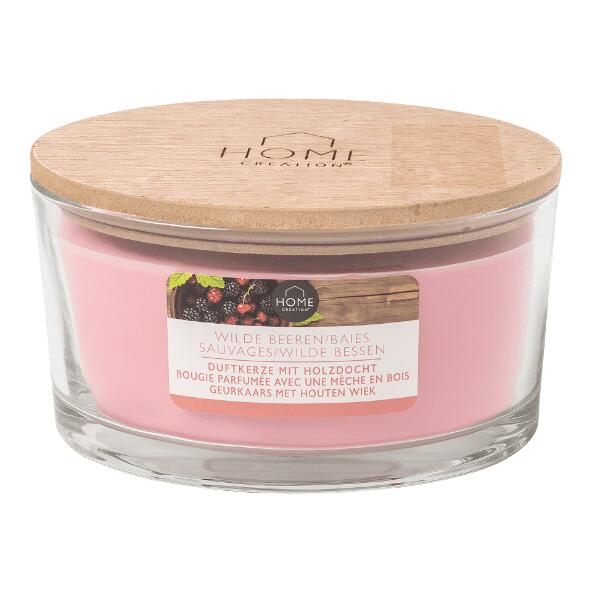 HOME CREATION(R) 				Bougie parfumée à mèche en bois