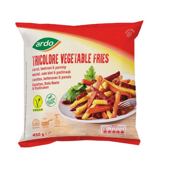 Tricolore vegetable fries
