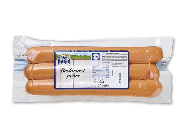 Bockwurstpølser