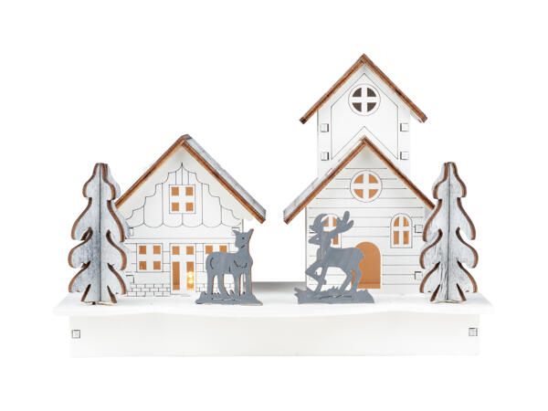 Wooden Christmas LED Light Decoration