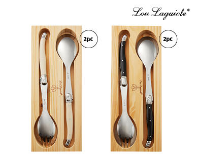 Lou Laguiole Salad Servers Set 2 Piece or Cheese Knife Set 3 Piece