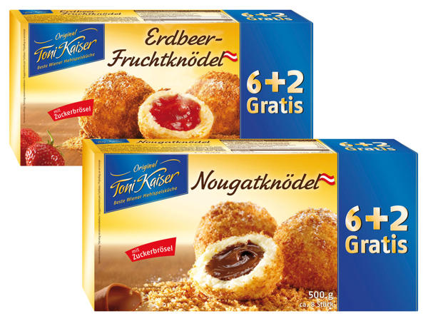 TONI KAISER Nougat- oder Erdbeerknödel