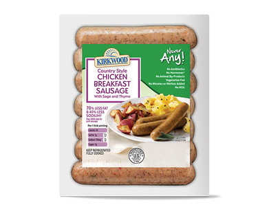 Kirkwood Never Any! Country Style Chicken Breakfast Sausage