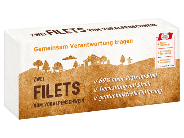 Zwei Filets vom Voralpenschwein