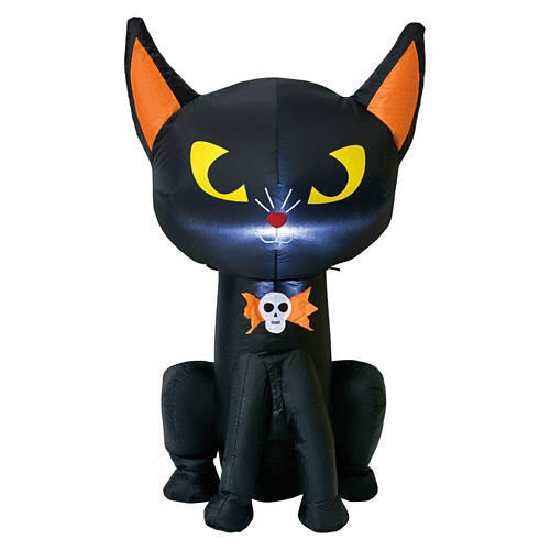 4 Foot Halloween Inflatable - Black Cat