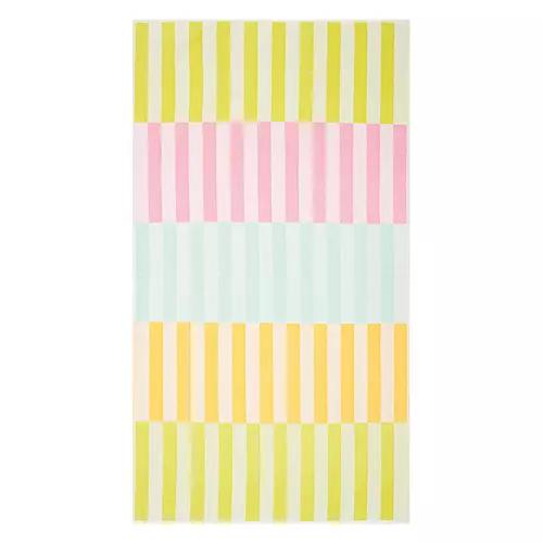 40" x 72" Luxury Beach Towel, Multi Stripe