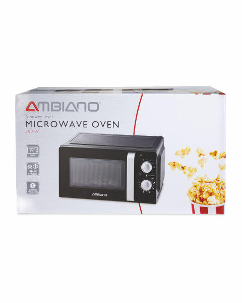 Ambiano Black 700W Microwave Oven