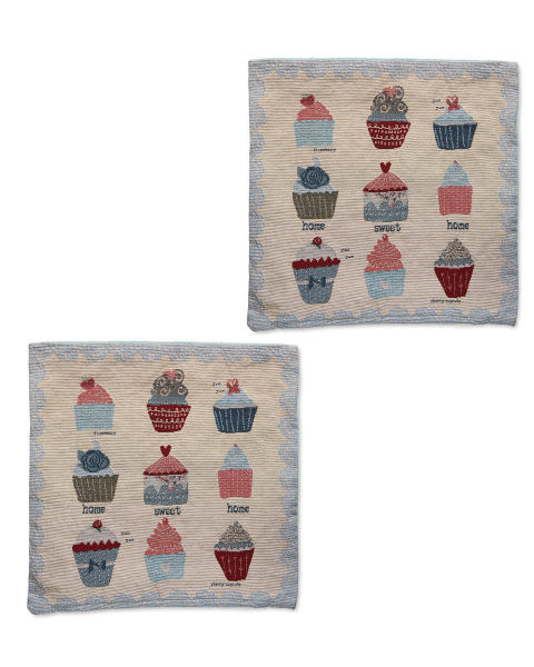 Cupcake Cushion Covers 2-Pack