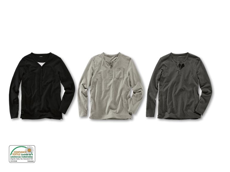 Tee-shirt à manches longues avec boutonnière