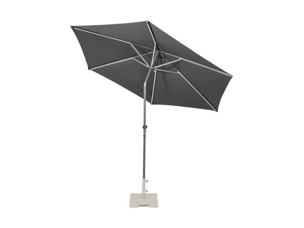 Parasol avec éclairage solaire à LED