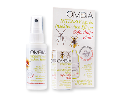 Spray anti insetti e lozione per rimedio immediato OMBIA