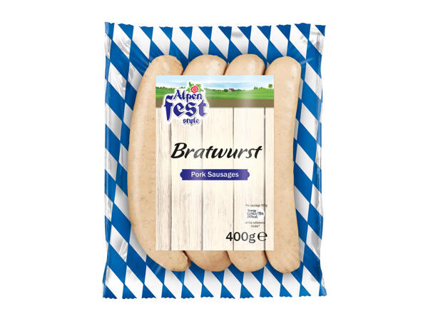 Alpenfest Bratwurst Pork Sausagaes