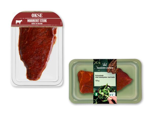 Kalvesteak eller marineret steak