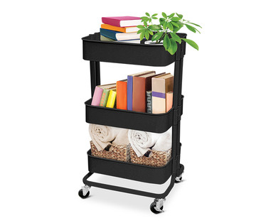 SOHL Furniture 3-Tier Metal Rolling Cart