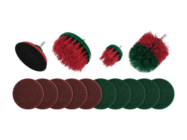 Set de tampons abrasifs et de brosses, 14 pièces